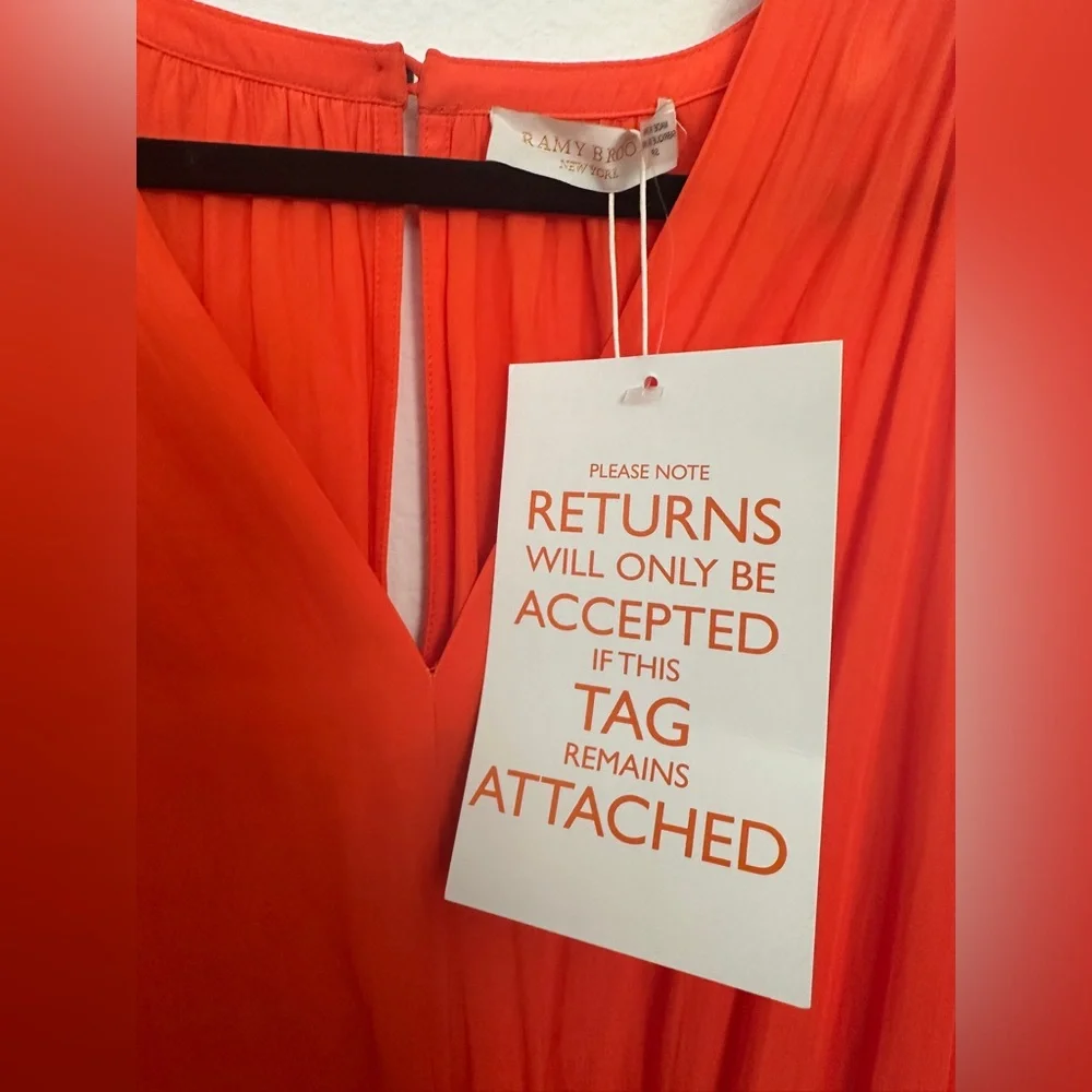 Ramy brook orange brior bianca dress Small NWT‎